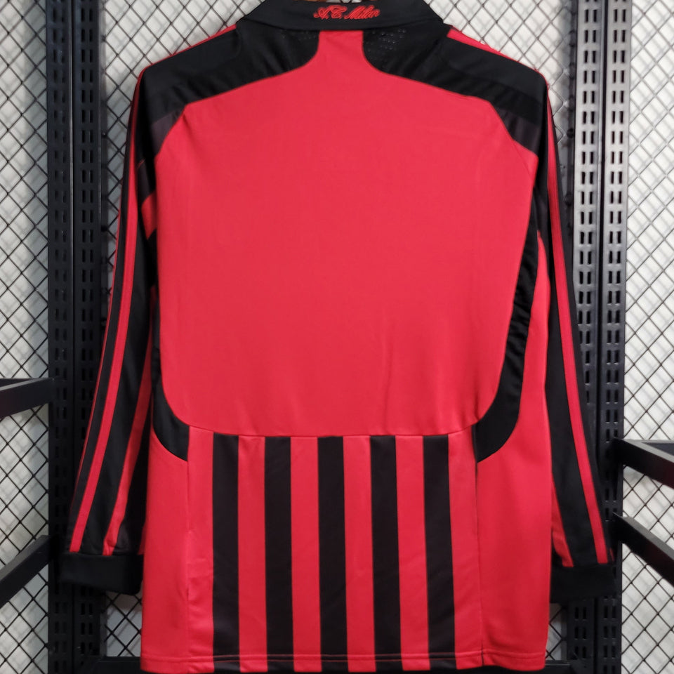 jersey 2007/08 ac milan local manga larga versión fan retro
