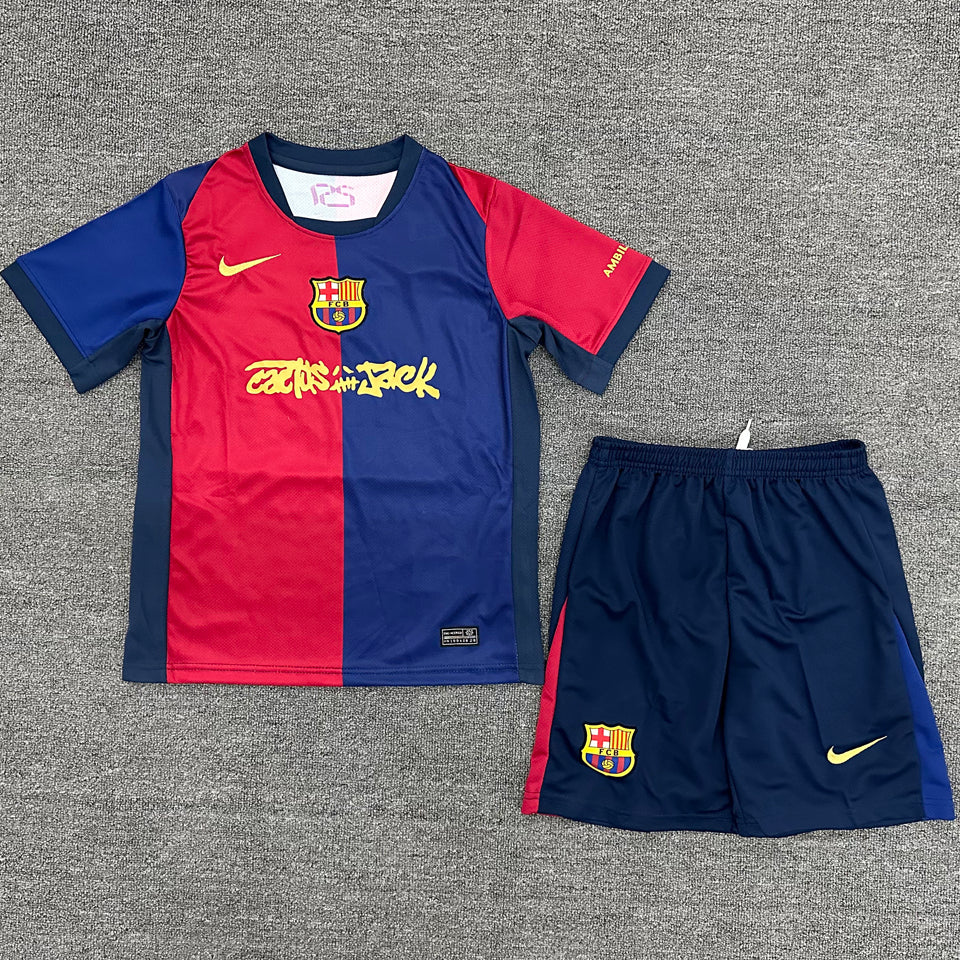 Jersey 2024/25 Barcelona Local Manga corta Niño