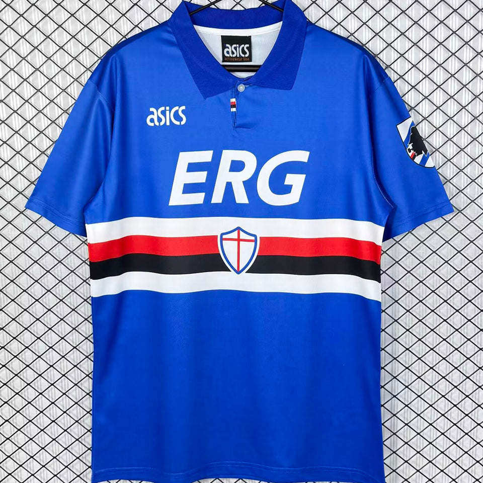 jersey 1993/1994 sampdoria local manga corta versión fan retro
