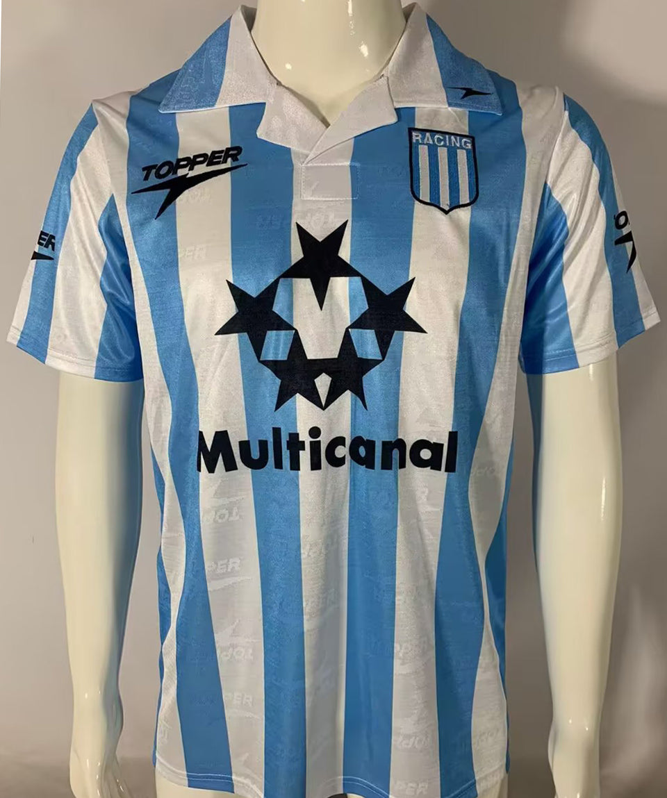 jersey 1997/98 racing local manga corta versión fan retro
