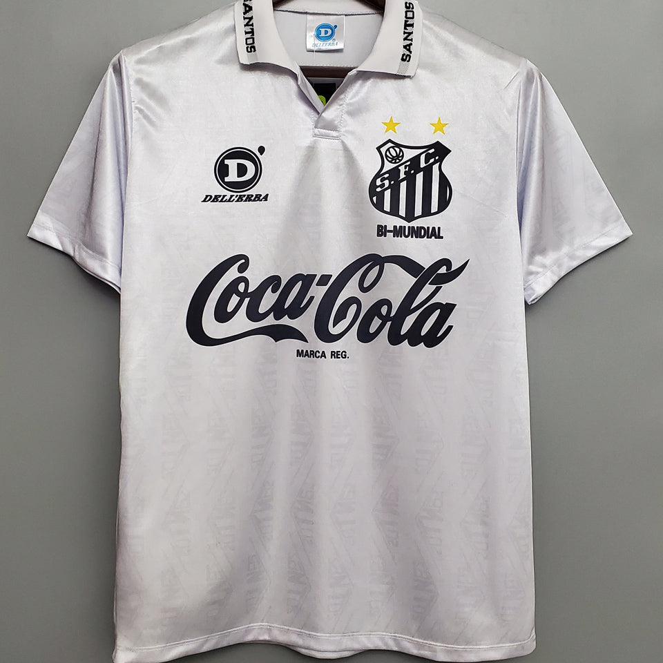 jersey 1993/94 santos local manga corta versión fan retro
