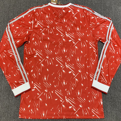 Jersey 1989/91 Liverpool Local Manga larga Versión Fan Retro