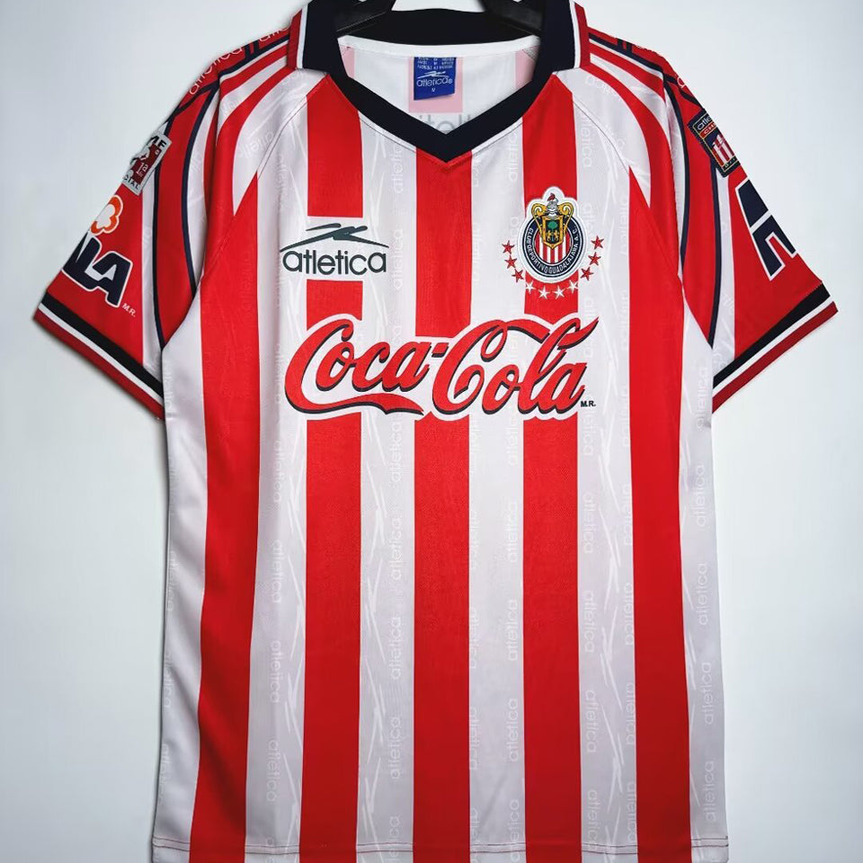 jersey 1998/99 chivas local manga corta versión fan retro