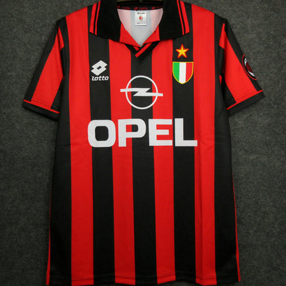 Jersey 1996/1997 AC Milan Local Manga corta Versión Fan Retro