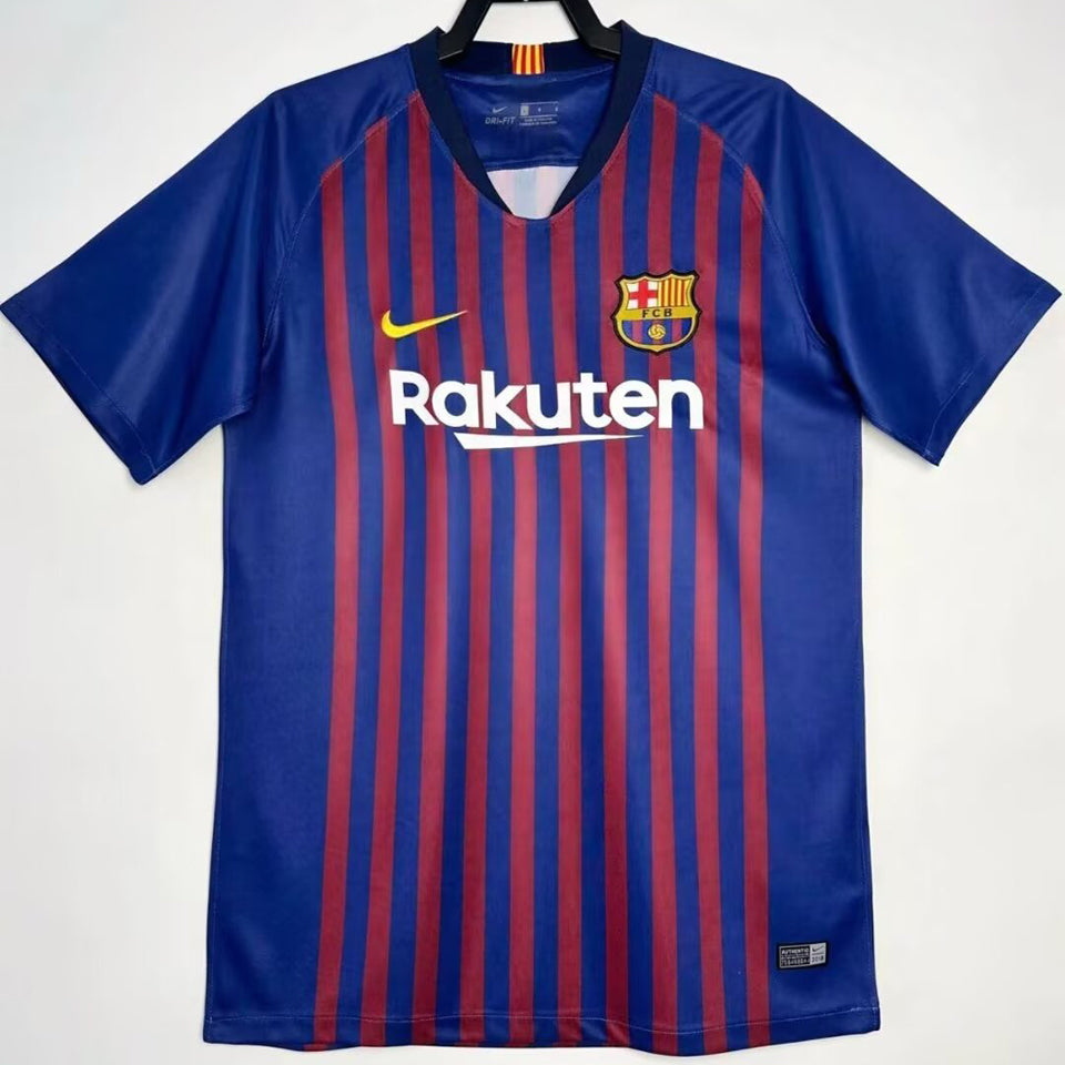 Jersey 2018/19 Barcelona Local Manga corta Versión Fan Retro
