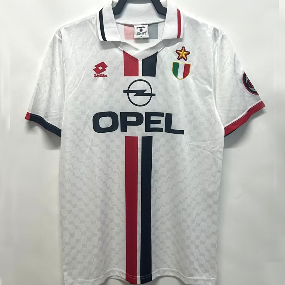 jersey 1996/97 ac milan visitante manga corta versión fan retro