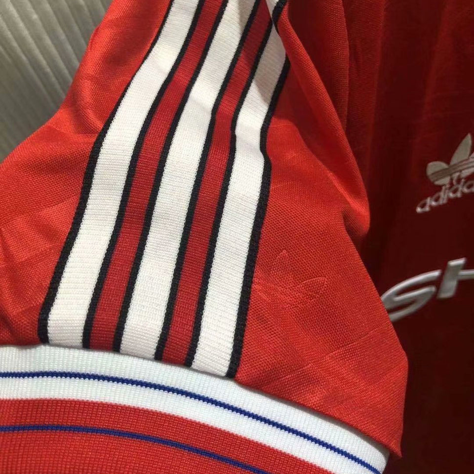 jersey 1986 manchester united local manga corta versión fan retro