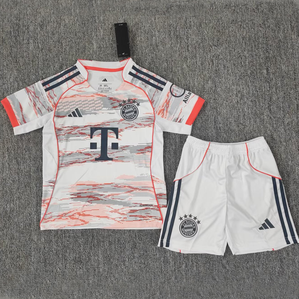 Jersey 2025/26 Bayern Munich Visitante Manga corta Niño