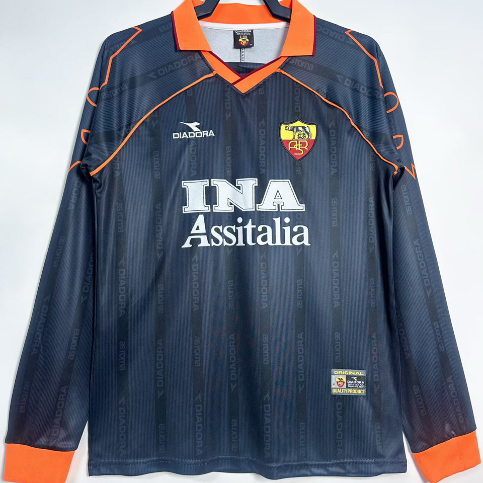 jersey 1999/2000 roma tercero manga larga versión fan retro