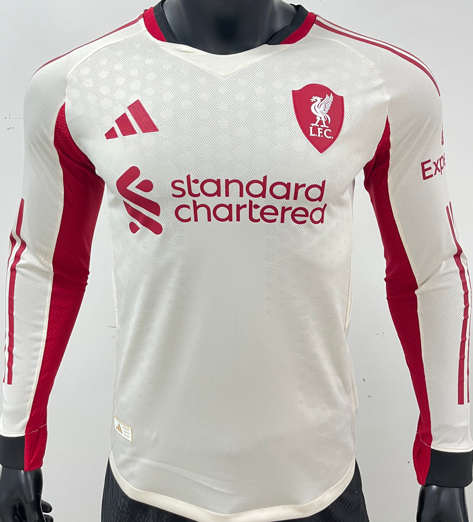 jersey 2025/26 liverpool visitante manga larga versión jugador