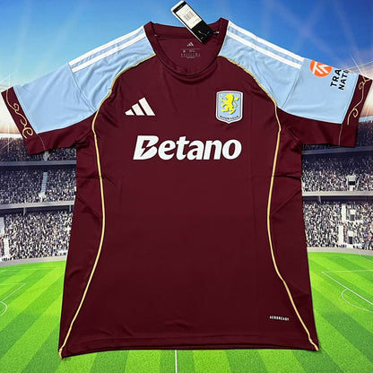 Jersey 2025/26 Aston Villa Local Manga corta Versión Fan
