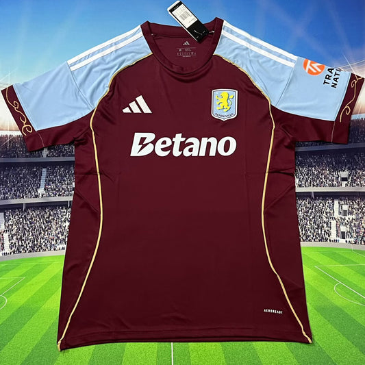Jersey 2025/26 Aston Villa Local Manga corta Versión Fan