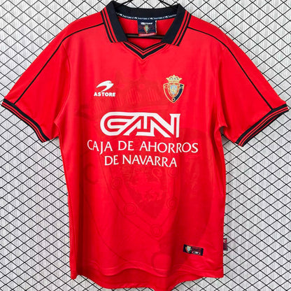 Jersey 1998/1999 Osasuna Local Manga corta Versión Fan Retro
