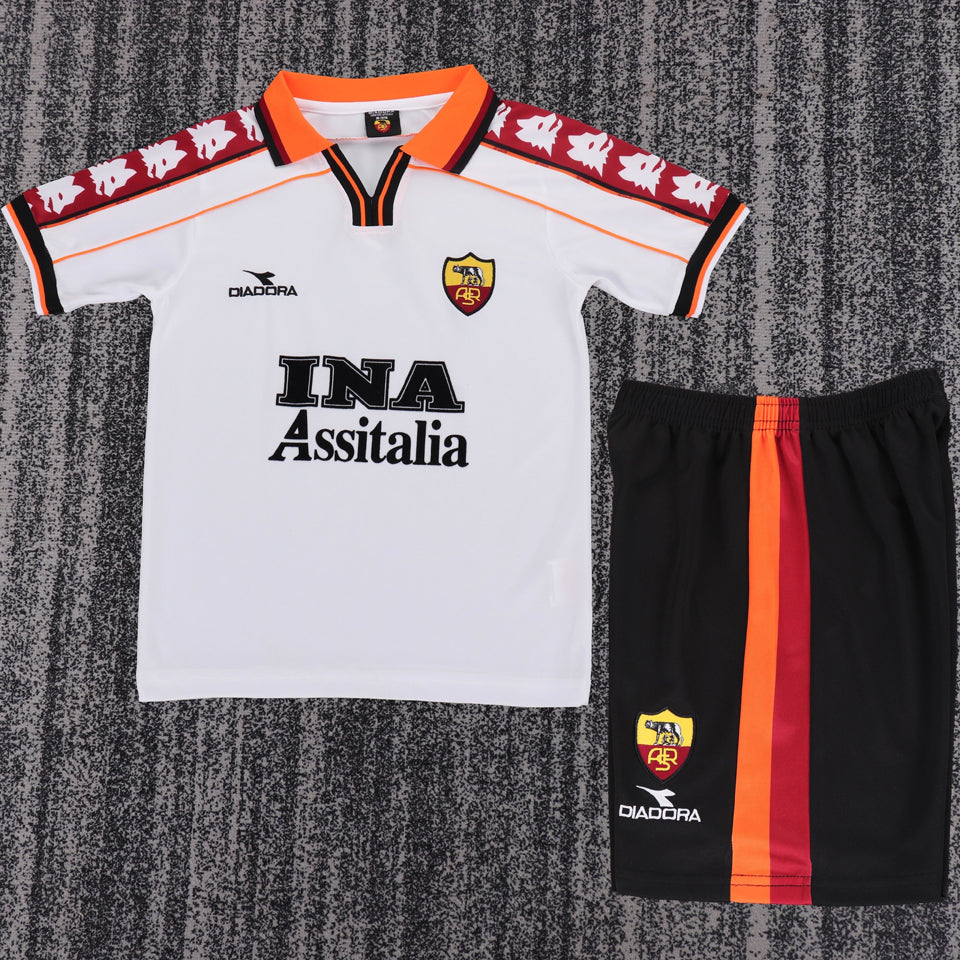jersey 1998/1999 roma visitante manga corta niño retro