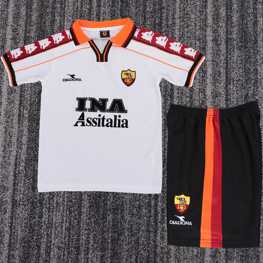 Jersey 1998/1999 Roma Visitante Manga corta Niño Retro