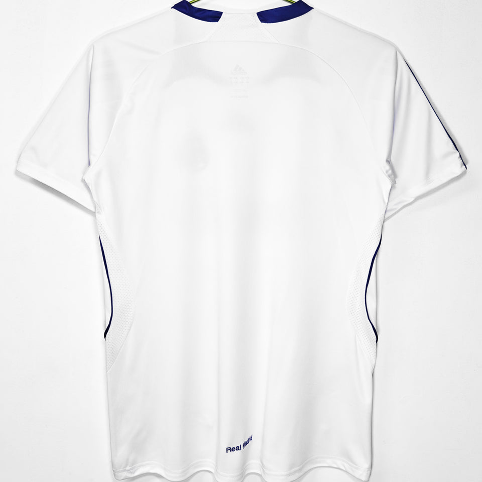 jersey 2007/08 real madrid local manga corta versión fan retro