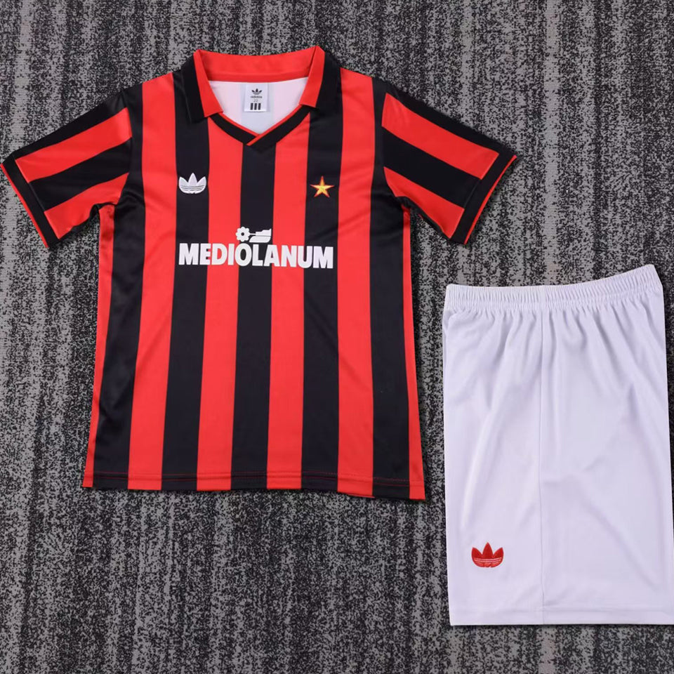 Jersey 1991/92 AC Milan Local Manga corta Niño Retro
