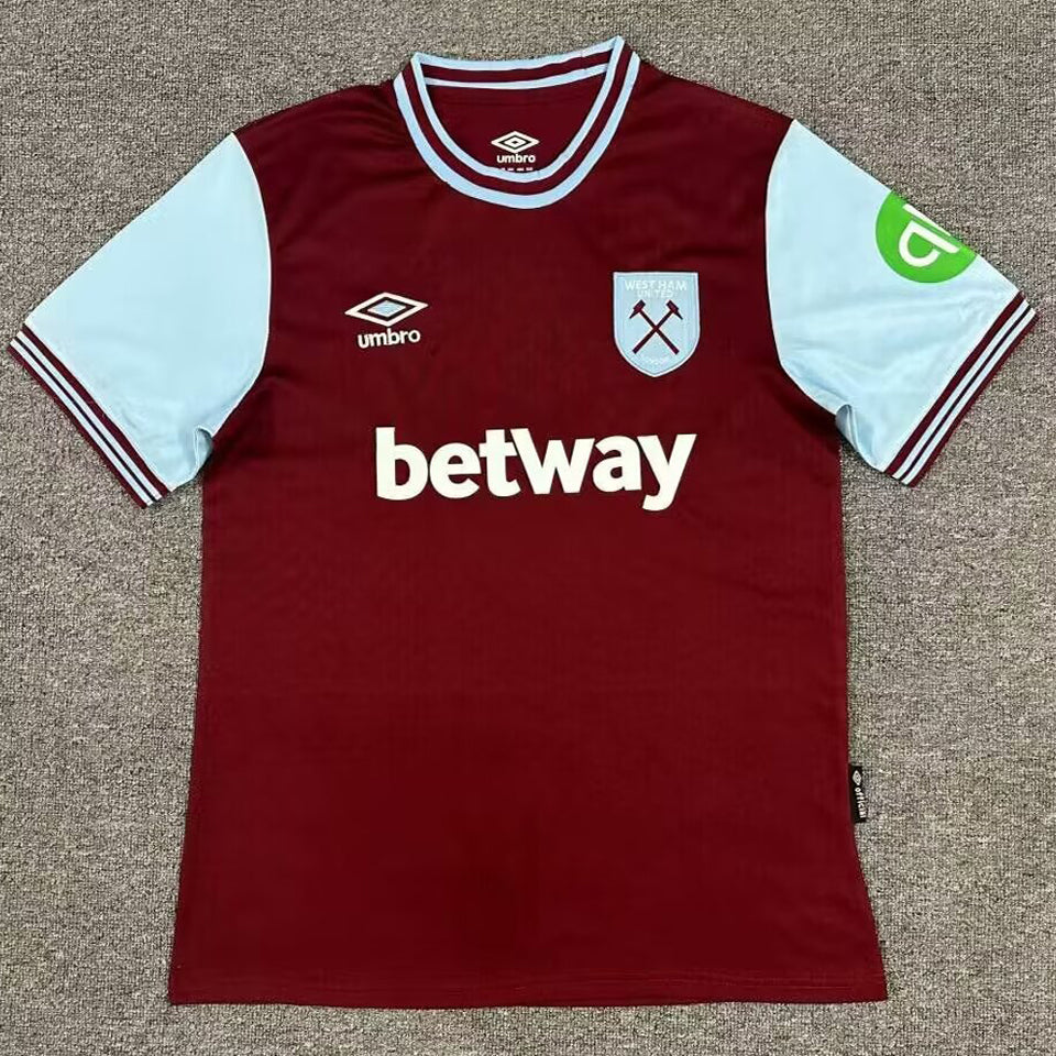 Jersey 2024/25 West Ham Local Manga corta Versión Fan