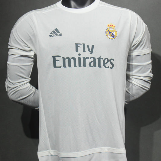 Jersey 2015/16 Real Madrid Local Manga larga Versión Jugador Retro