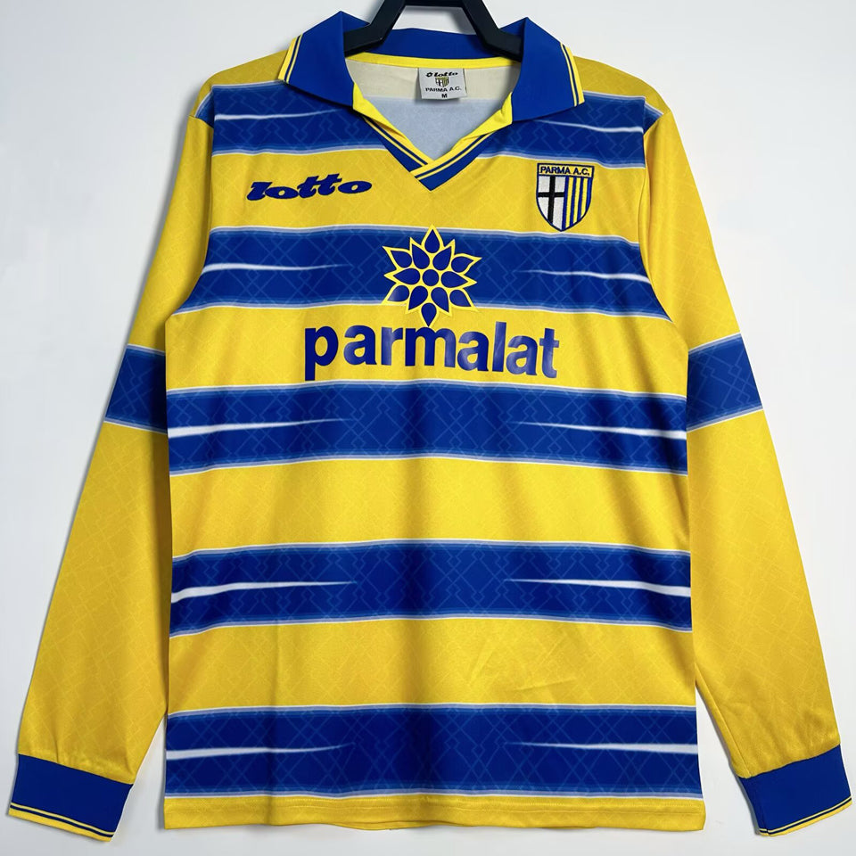 Jersey 1998/99 Parma Local Manga larga Versión Fan Retro