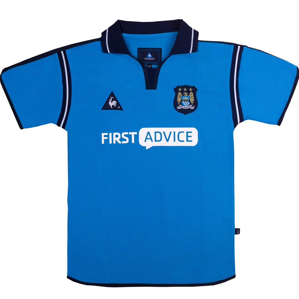 jersey 2002/03 manchester city local manga corta versión fan retro
