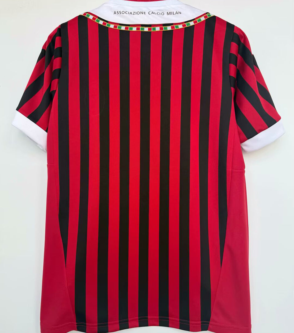 jersey 2011/12 ac milan local manga corta versión fan retro