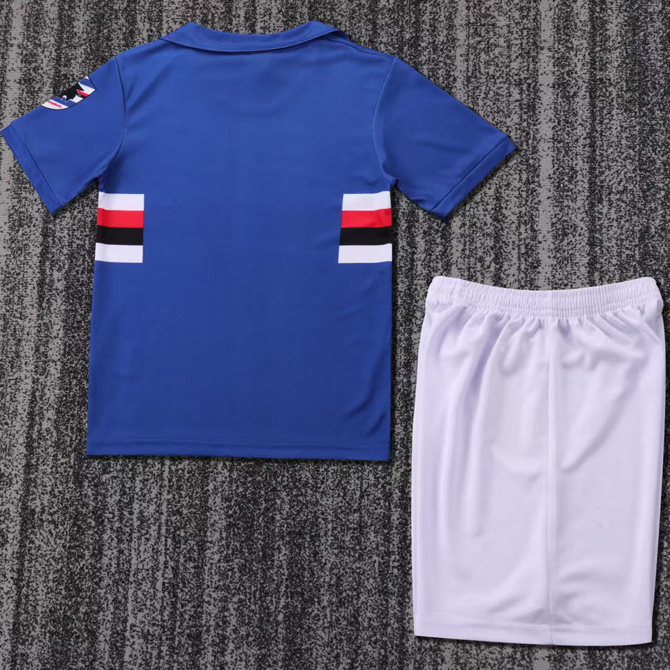 Jersey 1990/91 Sampdoria Local Manga corta Niño Retro