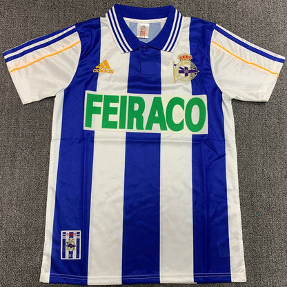 Jersey 1999/2000 Deportivo La Coruna Local Manga corta Versión Fan Retro