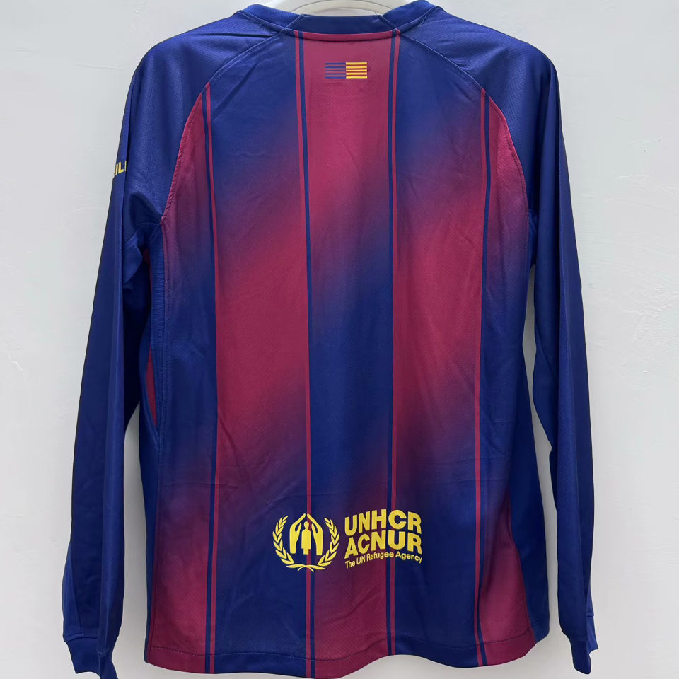 jersey 2025/26 barcelona local manga larga versión fan