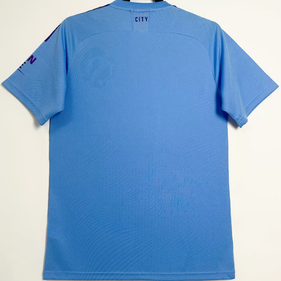 jersey 2019/20 manchester city local manga corta versión fan retro