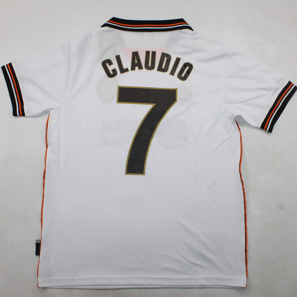 jersey 1999/2000 valencia local manga corta versión fan retro