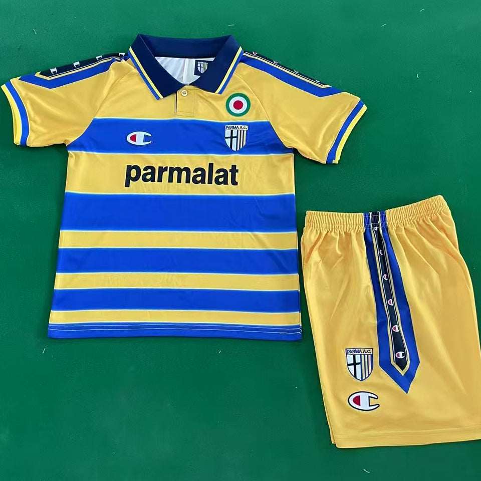 Jersey 1999/2000 Parma Local Manga corta Niño Retro