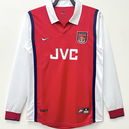 Jersey 1998/99 Arsenal Local Manga larga Versión Fan Retro