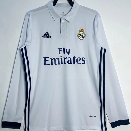 Jersey 2016/17 Real Madrid Local Manga larga Versión Fan Retro