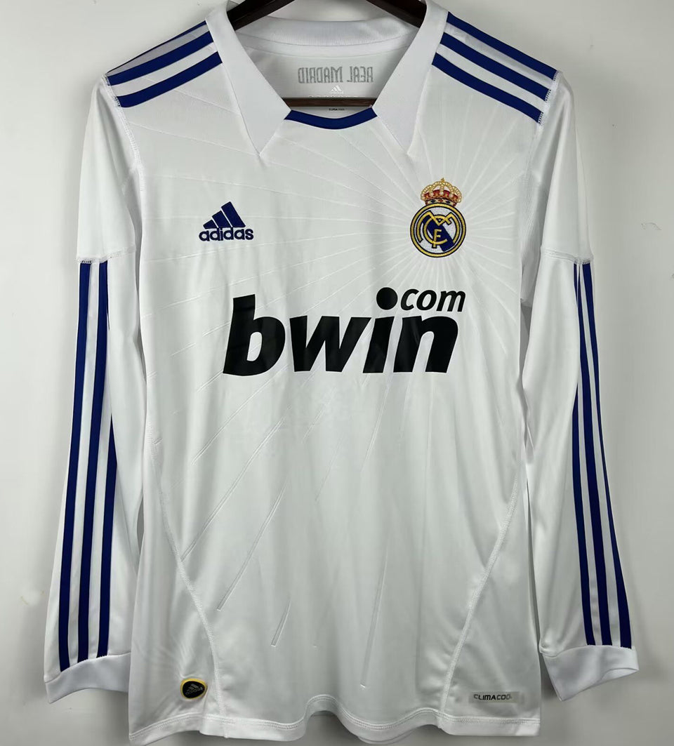 jersey 2010/11 real madrid local manga larga versión fan retro