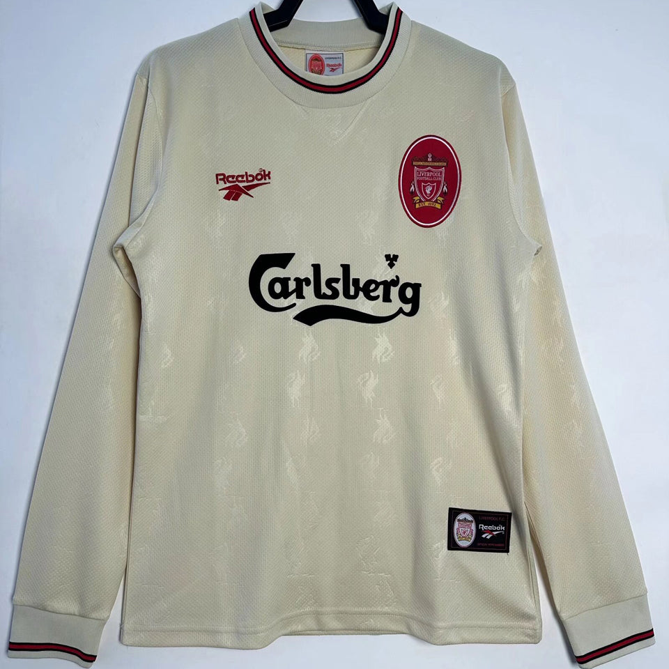 jersey 1996/97 liverpool visitante manga larga versión fan retro