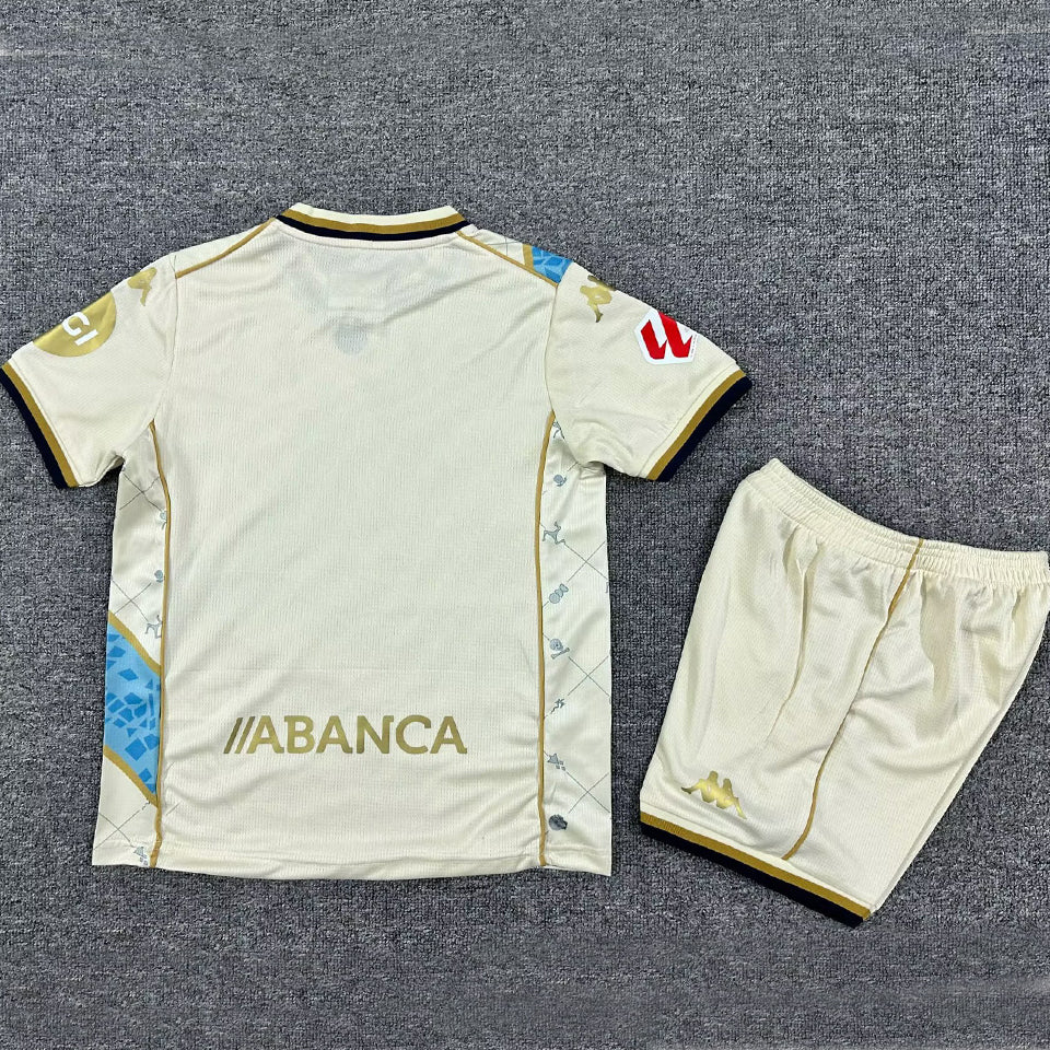 Jersey 2025/26 Deportivo La Coruna Tercero Manga corta Niño