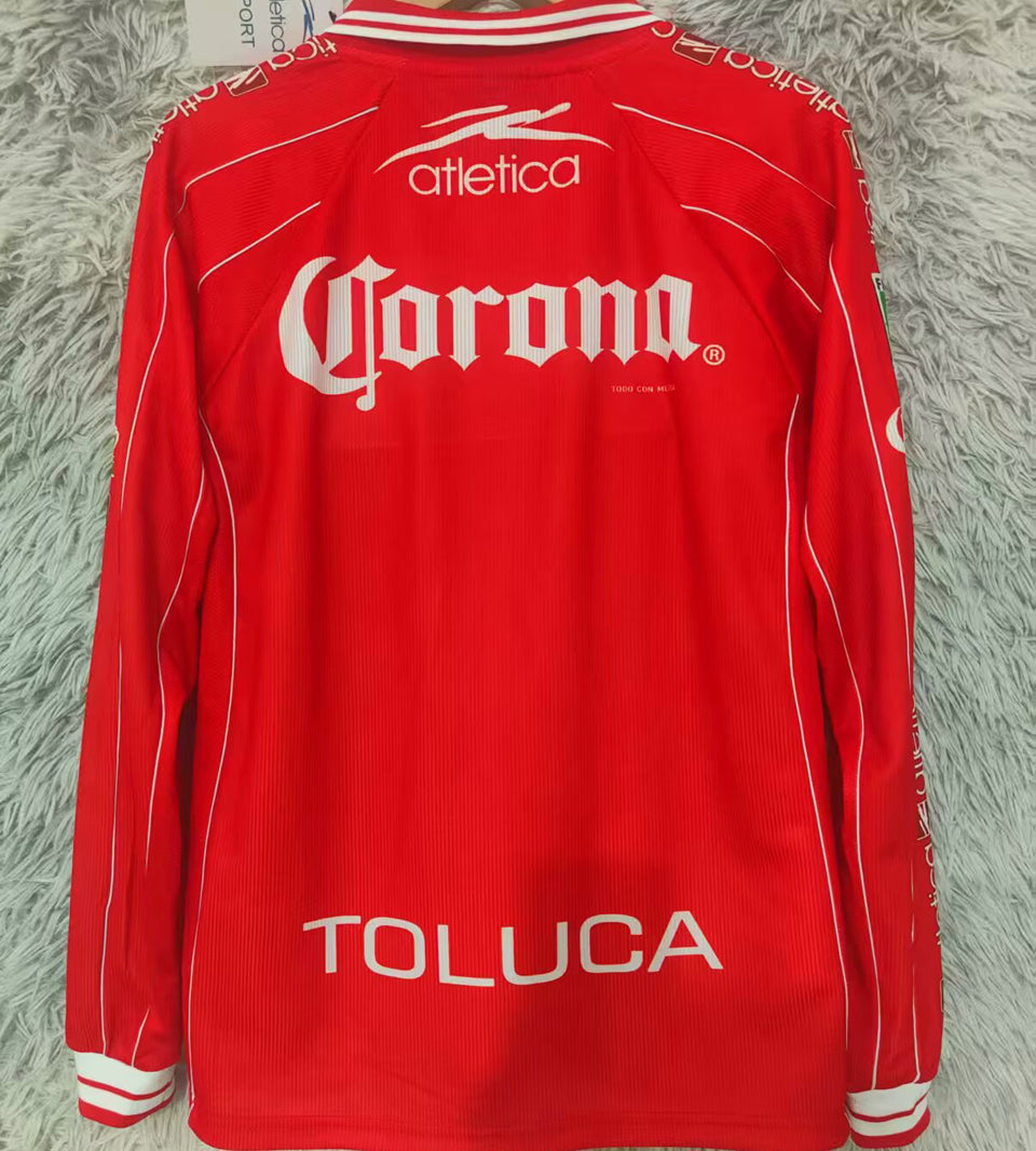 jersey 1999/2000 deportivo toluca local manga larga versión fan retro