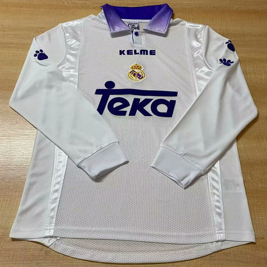 Jersey 1997/98 Real Madrid Local Manga larga Versión Fan Retro