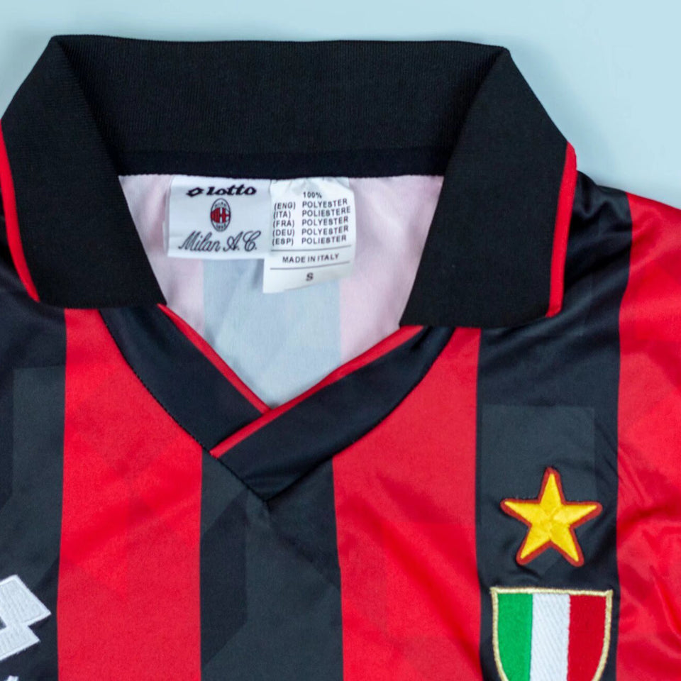 Jersey 1992/94 AC Milan Local Manga corta Versión Fan Retro