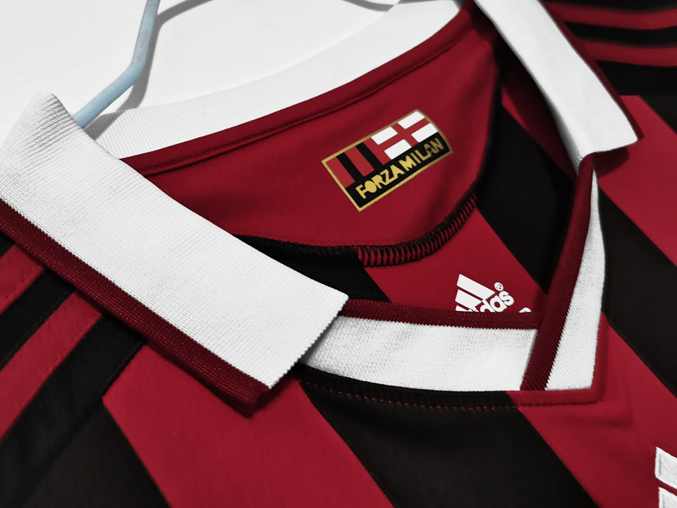 jersey 2009/10 ac milan local manga larga versión fan retro