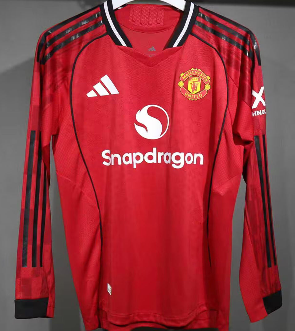 Jersey 2025/26 Manchester United Local Manga larga Versión Jugador