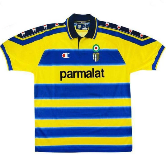 Jersey 1999/00 Parma Local Manga corta Versión Fan Retro