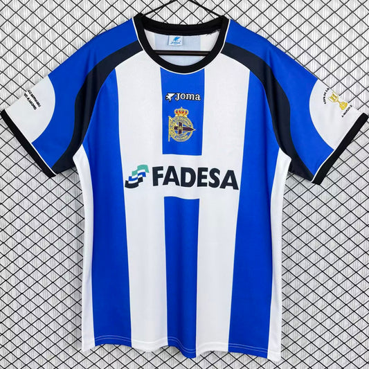 Jersey 2001/2002 Deportivo La Coruna Local Manga corta Versión Fan Retro