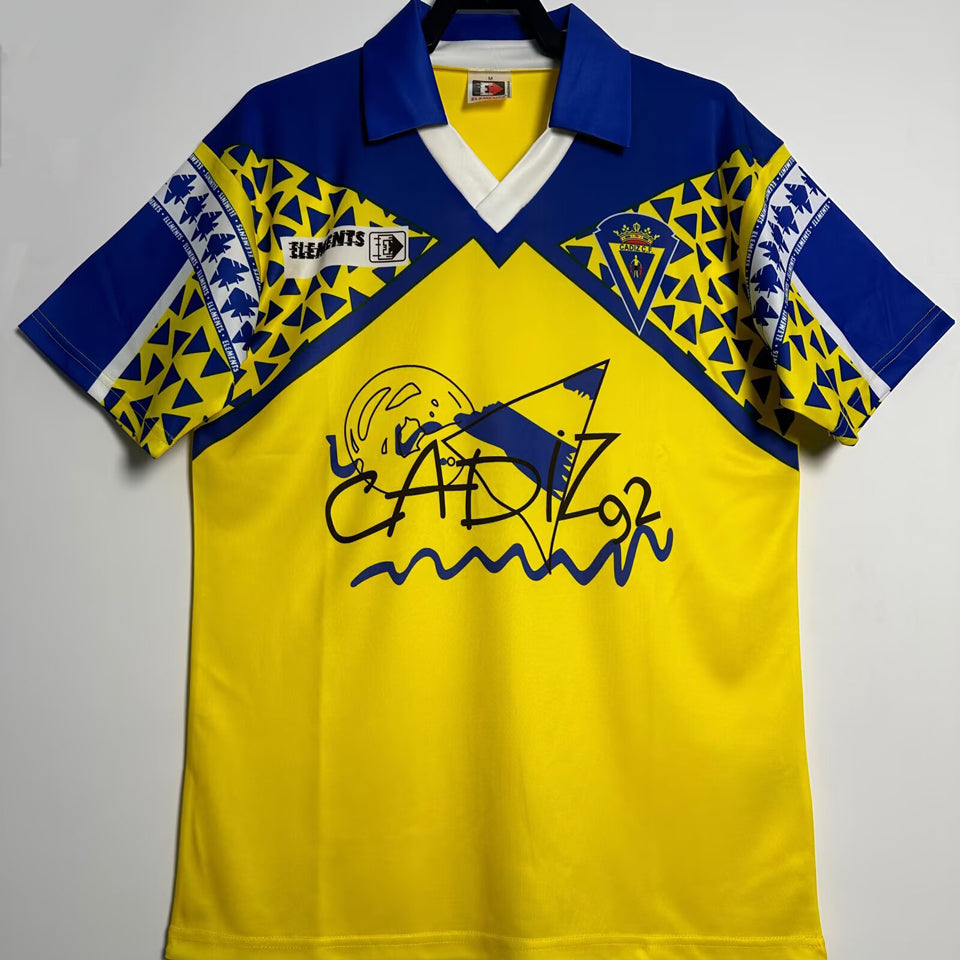 jersey 1991/92 cadiz local manga corta versión fan retro