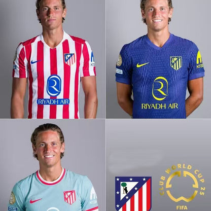 Jersey 2025/26 Atletico de Madrid Visitante Manga corta Versión Fan