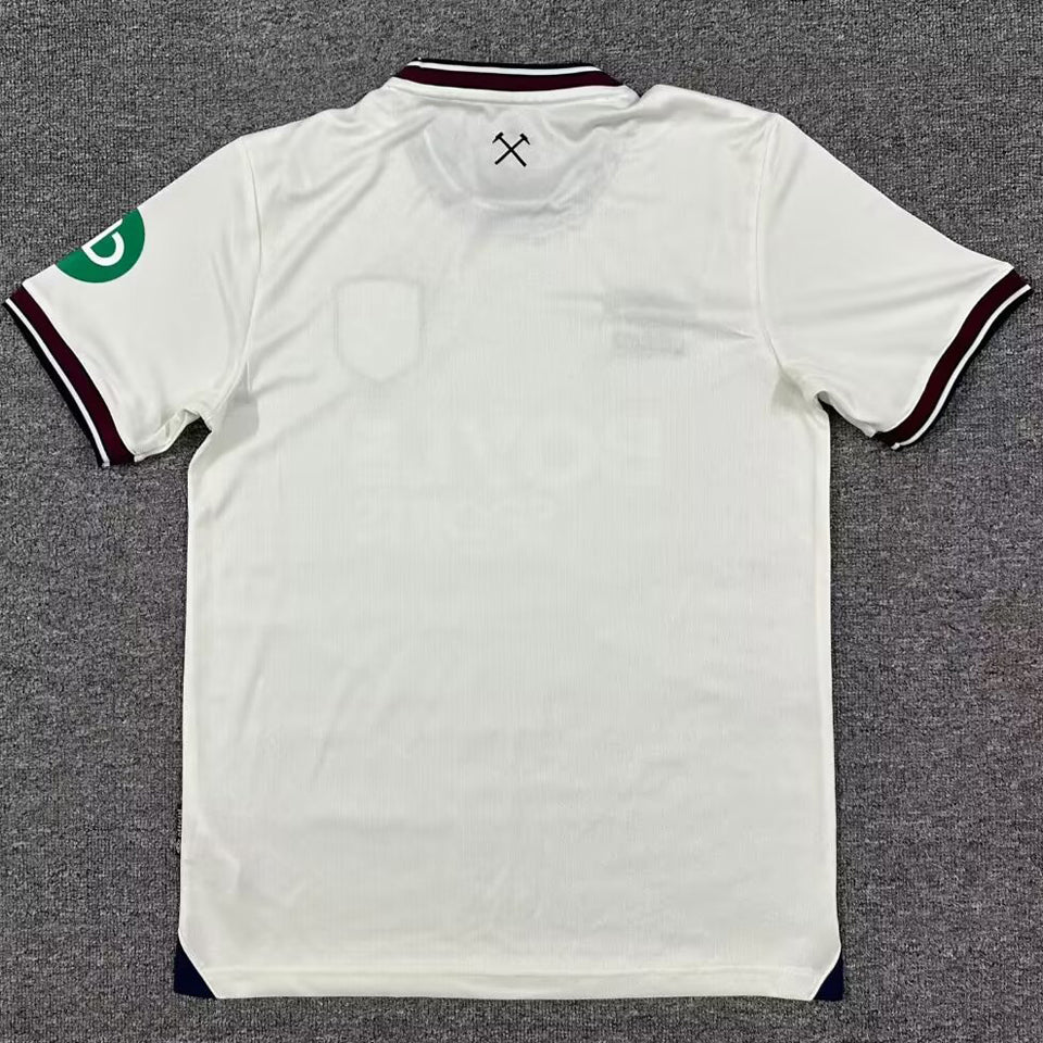 Jersey 2025/26 West Ham Visitante Manga corta Versión Fan