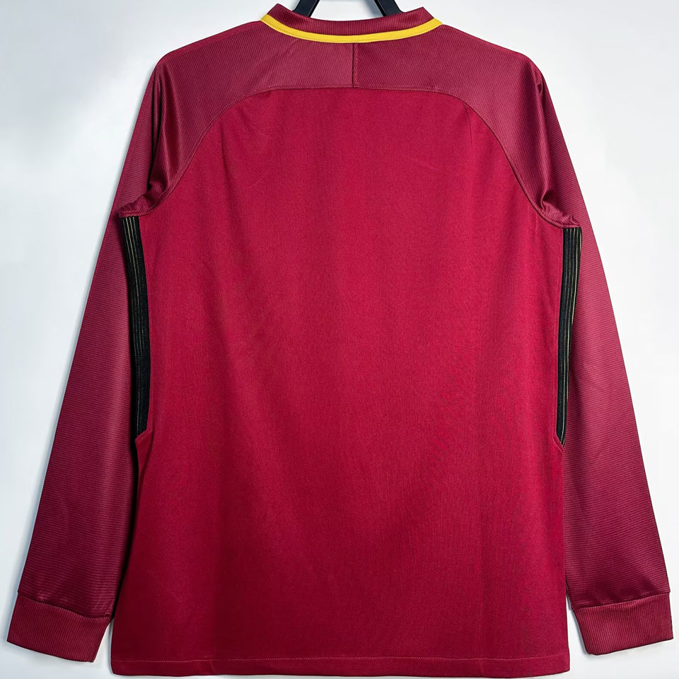jersey 2017/18 roma local manga larga versión fan retro