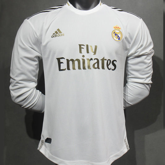 Jersey 2019/20 Real Madrid Local Manga larga Versión Jugador Retro