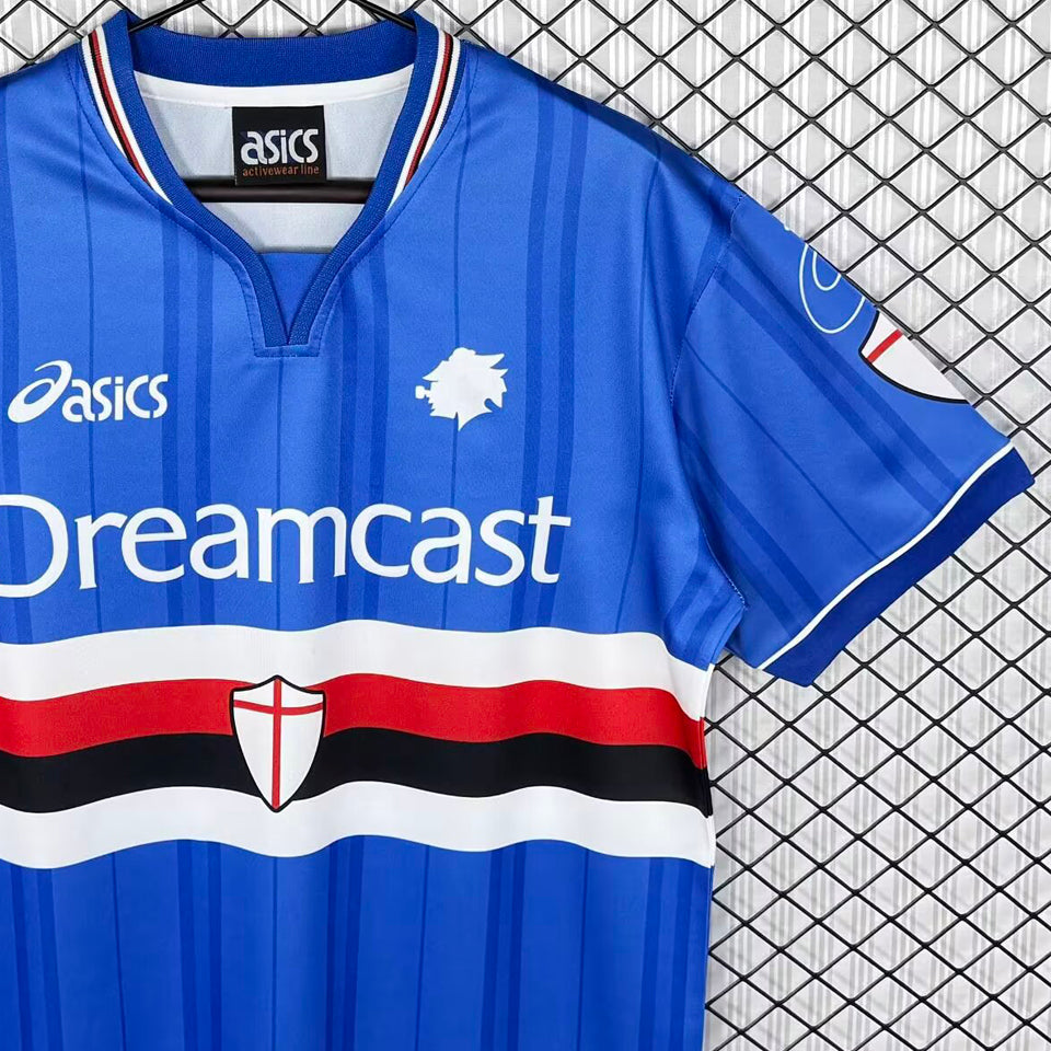 jersey 2000/2001 sampdoria local manga corta versión fan retro